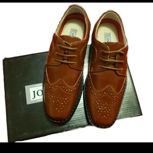 Boys Lace Up Formal Oxford Dress Shoe Brown (Size 11) Joseph Allen